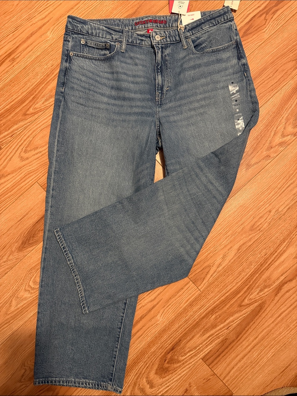 Lucky Brand Straight-Leg Jeans in Medium Blue Wash